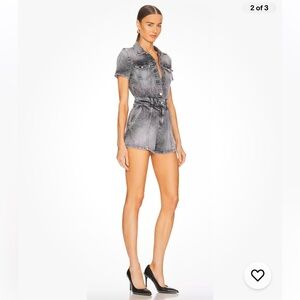 Retrofete Kairo Romper Denim in Color: Stone Grey NWT size SMALL